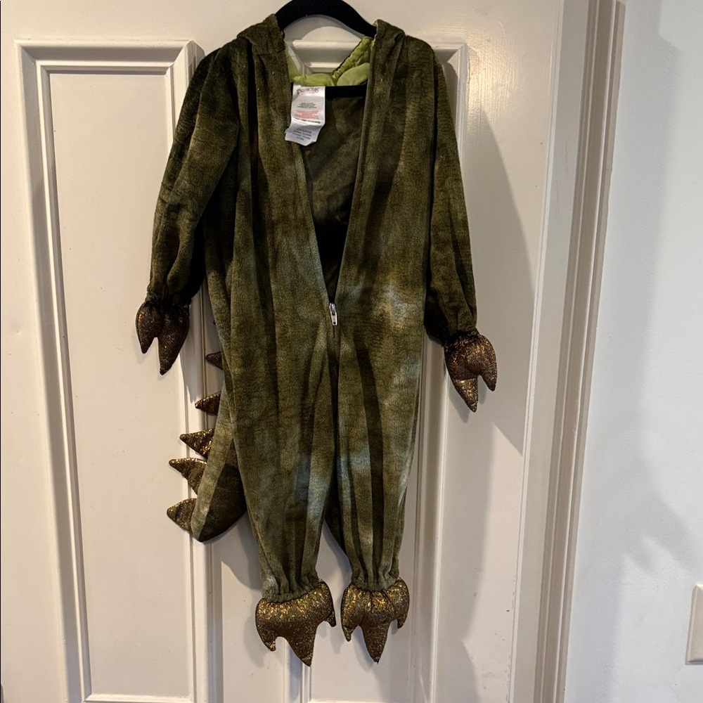 Hooded Green Dinosaur Costume, toddler